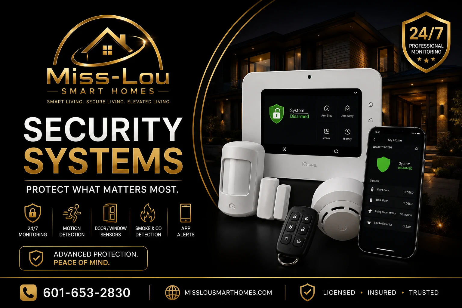 Security systems smart home installation